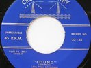 JIMMY STONE Found / Mine ORIG Cross Country '56 45 rpm