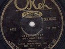 LOUIS ARMSTRONG HOT FIVE ON OKEH ELECTRIC 8631