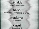 PHILIPS PROSPECTIVE 21 EME  XENAKIS BERIO MADERNA KAGEL