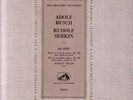 COLH 41/ BRAHMS SONATAS/ ADOLF BUSCH,violin/ R. SERKIN