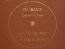 RARE MARCELLE MEYER CHABRIER LES DISCOPHILES FRANCAIS