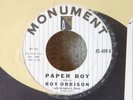 RARE ONE Roy Orbison-Paper Boy-ORIG Monument 45-Lines