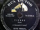 ELVIS PRESLEY ARGENTINA 78 RPM FEVER LABELS IN SPANISH