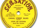 JOHN LEE HOOKER 78 RPM Record. Canal Street Blues