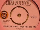 BLIND FAITH CHANGE OF ADDRESS VERY RARE PINK ISLAND 45