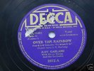 78 RPM Judy Garland Decca Over the Rainbow Jitterbug