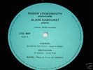ROGER LOEWENGUTH / A. SABOURET LP CELLO PIANO RECITAL