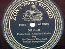Zonophone 5911 Miss Florence Ethel Smith in E 1908