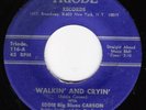 EDDIE BIG BLUES CARSON Walkin And Cryin BLUES 45 Triode