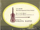 BACH solo Sonatas/ JOHANNA MARTZY-ACA 53 EARLIEST Angel