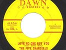 ACAPPELLA DOO WOP - FIVE CHANCELLS on DAWN - RARE