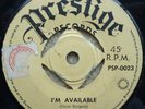 DAVE BURGESS I'M AVAILABLE Rare Doo Wop 45 PRESTIGE N.Z