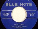 LEON EASON rare jazz vocal 45 BLUE NOTE 1745 VG++ RVG