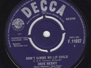 DAVE BERRY Don't Gimme No Lip Child RARE freakbeat HEAR
