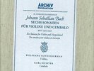 SCHNEIDERHAN-BACH: 6 SONATAS FOR VIOLIN & CEMBALO-2 LPS