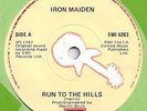 IRON MAIDEN RARE IRISH RUN TO THE HILLS SINGLE NWOBHM