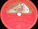 GIOCONDA DE VITO BACH COURANTE SARABANDE RARE 78 RPM