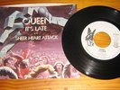 Queen - It,s Late USA White Label Promo