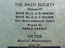 Pablo Casals BACH CELLO SUITES Nos. 2&3 78RPM Set RARE
