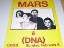 FLYER Mars & DNA '78 Max's NO WAVE/PUNK