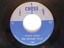 RARE BLUES 45 1584 SILVER TOP EARLY CHESS HOWLIN' WOLF