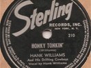 Rare Hank Williams honky tonkin' Sterling 78 rpm