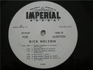 RICK NELSON - RARE PROMO FOR AUDITION -  LP-9167 - RARE