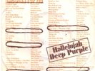 DEEP PURPLE - HALLELUJAH DEMO WITH PIC SLEEVE - HARVEST