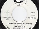OUTCASTS I Didn't Have To Love Her GARAGE ROCK 45 HEAR