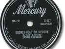 Rare SARAH VAUGHAN 78 RPM Record. Broken-Hearted Melody