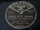 WILHELM KEMPFF Polydor 95474 3x78 Set BEETHOVEN Son#21