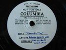 SIDNEY BECHET 'SPREADIN' JOY' SHELLAC COLUMBIA TEST E+