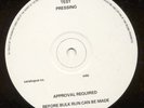 HARD ONS - vinyl solution test pressing and promo stuff