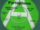 BEATLES ALL YOU NEED IS LOVE ORIG UK PARLOPHONE DEMO 45