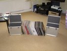 2 x Record Flight cases filled with 150xUK garage vinyl