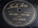 PETE JOHNSON SOLO ART 12004 JAZZ 78 RPM E+