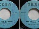 rare LORETTA LYNN ZERO 112 45rpm GONNA PACK MY TROUBLES