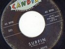 RARE SURF - BEACH BOYS - SURFIN b/w LUAU   {CANDIX}