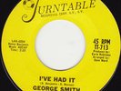 NORTHERNS SOUL 45 RPM - GEORGE SMITH on TURNTABLE
