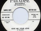LISTEN-Rare Doo Wop 45-4 Pharaohs-Give Me Your Love- M