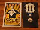 Conan O'Brien Thirdman Print w/ Black Blue Record RARE