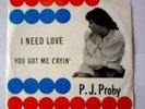 P J PROBY/JETT POWERS - I NEED LOVE -NORWAY LUX 1008