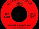 Rare Northern Soul 45 LEE DAVID Temptation on Columbia