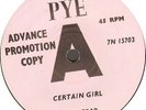 FIRST GEAR Certain Girl VERY RARE 1965 UK demo/promo