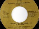 rare Modern Soul 45 K. MCARTHUR giving you my love Hear