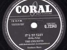 MEGA-RARE BUDDY HOLLY & THE CRICKETS 78 ITS SO EASY  EX