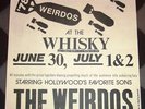 WEIRDOS - Flier Whisky June and July 1978 DANGERHOUSE