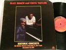 MAX ROACH & CECIL TAYLOR Historic Concerts 1979 Soul Note 2 LP