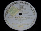 OPERA 78 rpm RECORD 1904 NELLIE MELBA G&T Ave Maria