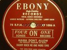 Ebony 78rpm Mama Don't Allow No Presley Shaking Elvis